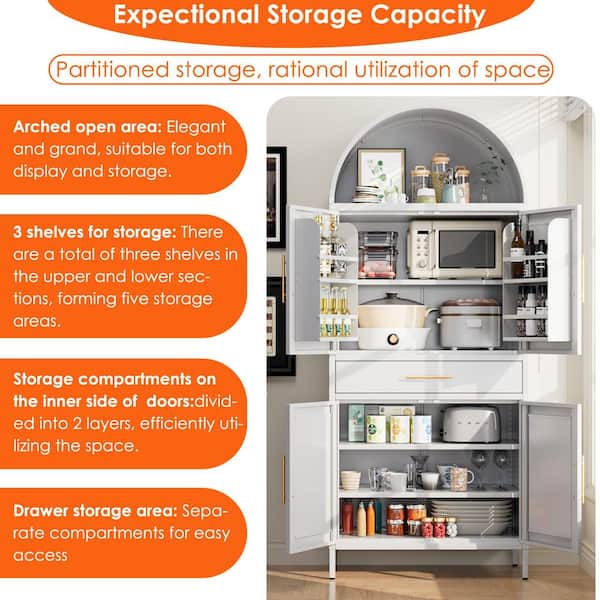 Kaikeeqli 73 in. H x 31 in. W x 15 in. D Steel Storage