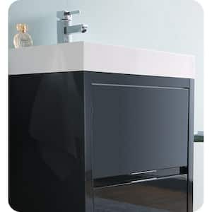 Valencia 24 in. W Bathroom Vanity in Dark Slate Gray with Acrylic Vanity Top in White