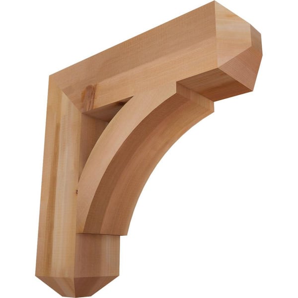 Ekena Millwork 5.5 in. x 24 in. x 24 in. Western Red Cedar Thorton Craftsman Smooth Bracket