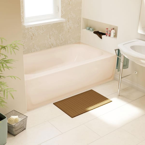 Aloha 60 in. x 30 in. Soaking Bathtub with Left Drain in Bone