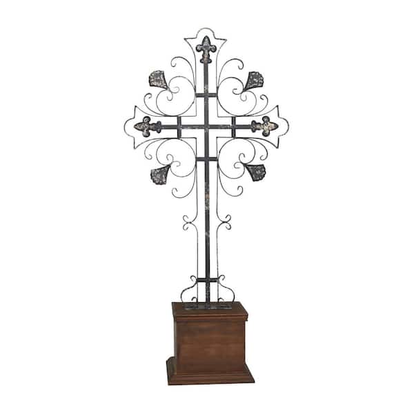Litton Lane Black Iron French Country Crosses