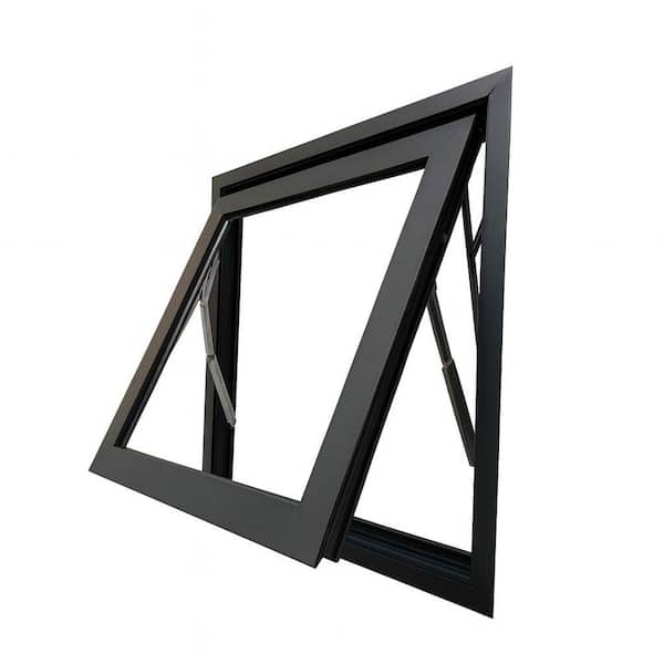 Teza 48 in. x 36 in. Aluminum Low-E Double-Pane Clear Glass Awning Window with Screen