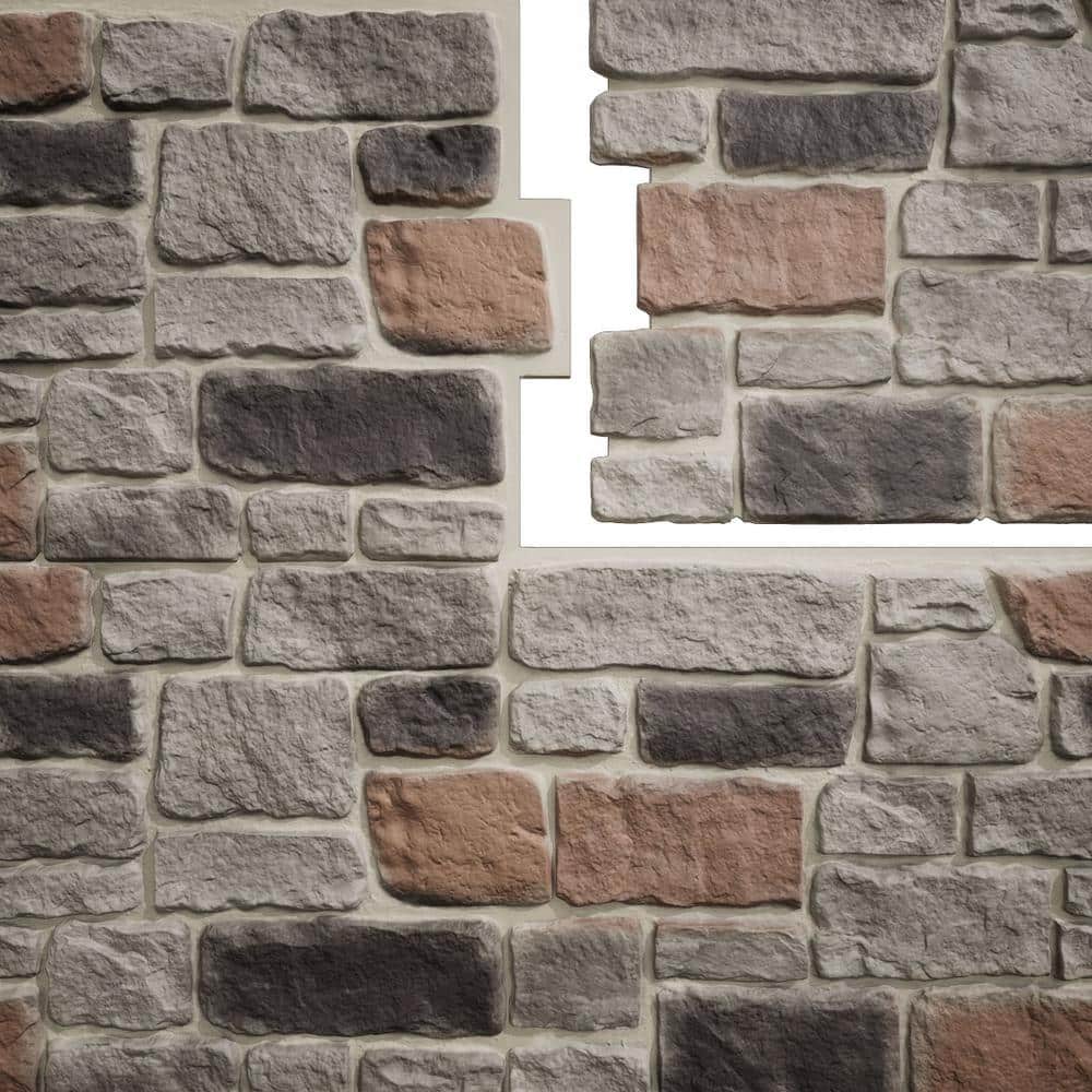 Smolder Faux Stone Urethane Panel, 48"W x 23.75"H
