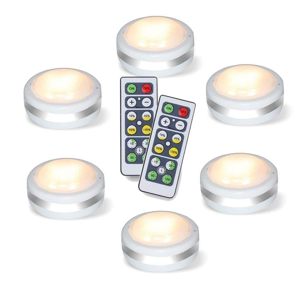 Modern Wirelesss Battery Operated 1-Light Dimmable Warm White Integrated LE
