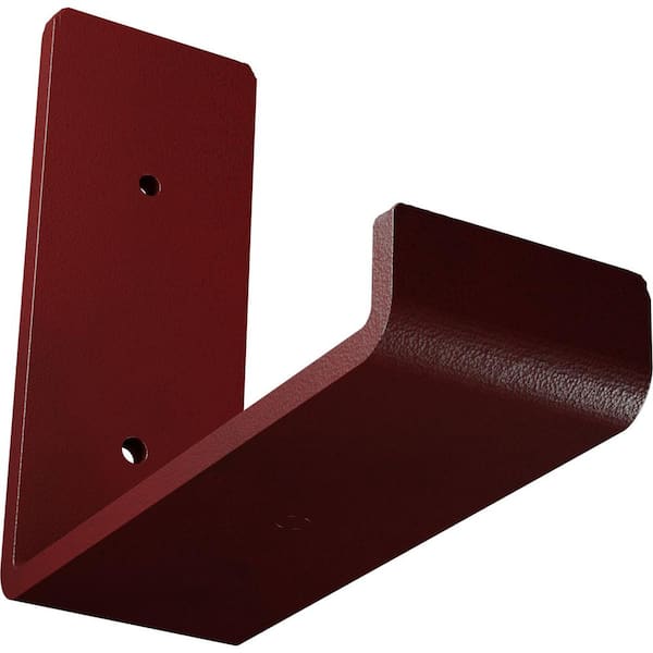 Ekena Millwork 2 in. x 5 1/2 in. x 6 in. Hammered Bright Red Steel Hanging Shelf Bracket