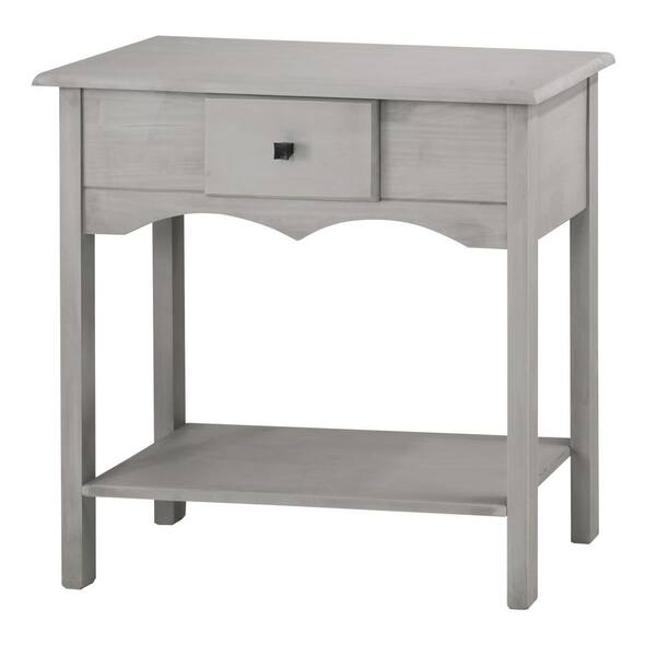 Manhattan Comfort Jay 31.49 in. Tall Gray Wash Sideboard with 1-Full Extension Drawer