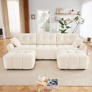 小物 tina Noble House Tina 110.2 in. Flared Arm Chenille Upholstered