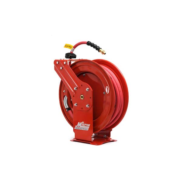 Air Hose Reel Retractable 50ft Hose 3/8in ID 300PSI Compressor Tool Accessory 