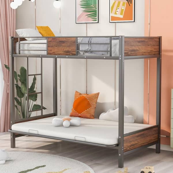 Full size bunk bed with clearance futon