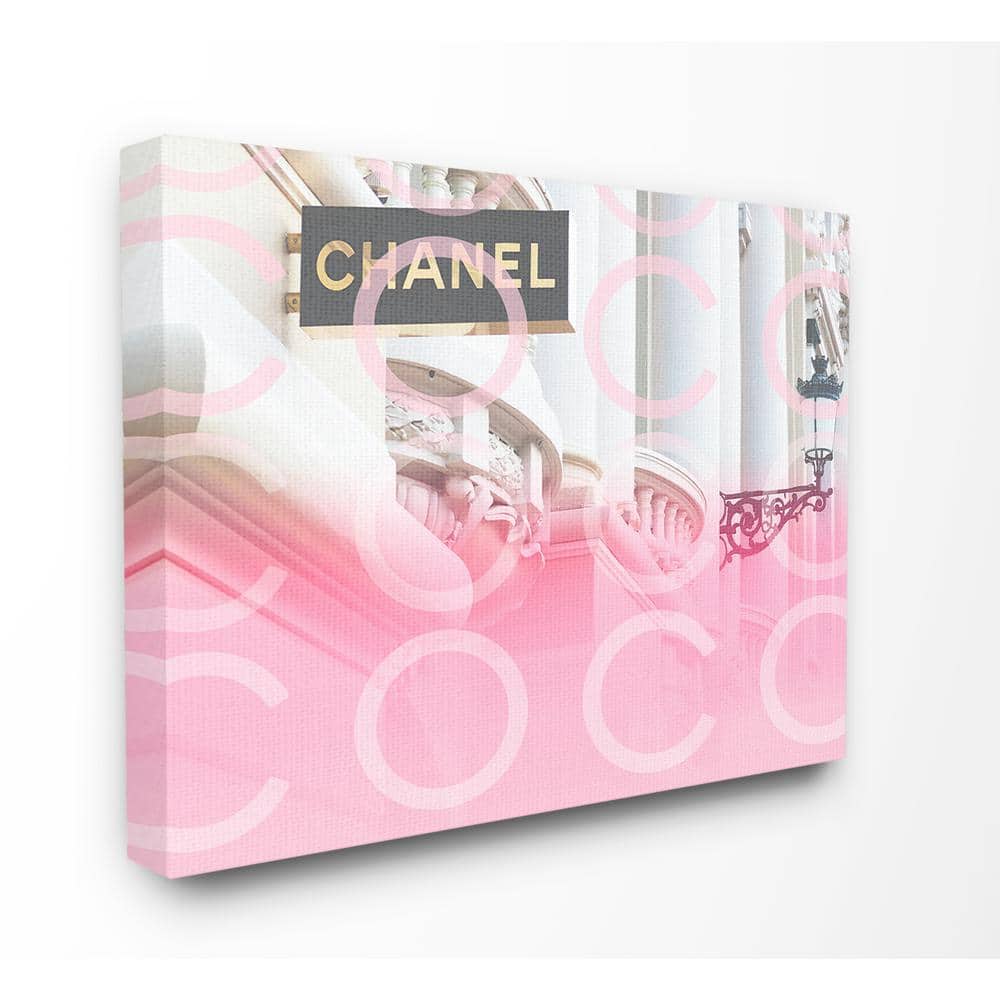 black and silver chanel wall decor