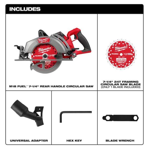 Milwaukee M18 FUEL 18V Lithium-Ion Cordless 7-1/4 in. Rear Handle