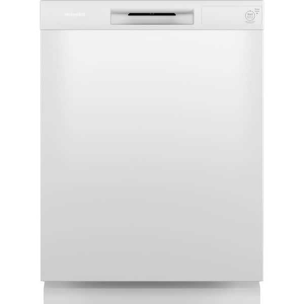 Hotpoint 24 in. Built-In Tall Tub Front Control Dishwasher with One Button in White, 60 dBA