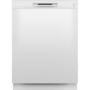 24 in. White Front Control Built-In Tall Tub Dishwasher with 60 dBA