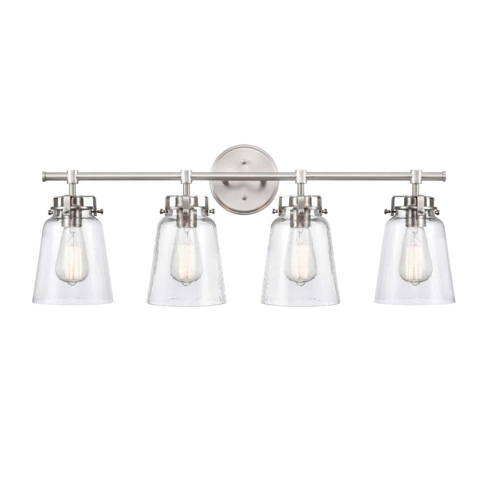 Millennium Lighting Amberose 31.25 in. 4-Light Brushed Nickel Vanity ...