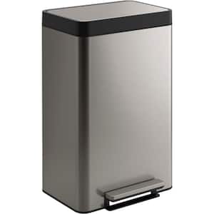 Dual 5.5 Gal. Stainless Steel Compartment Trash Can
