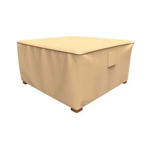 StormBlock Savanna Extra-Large Tan Square Patio Table/Ottoman Cover