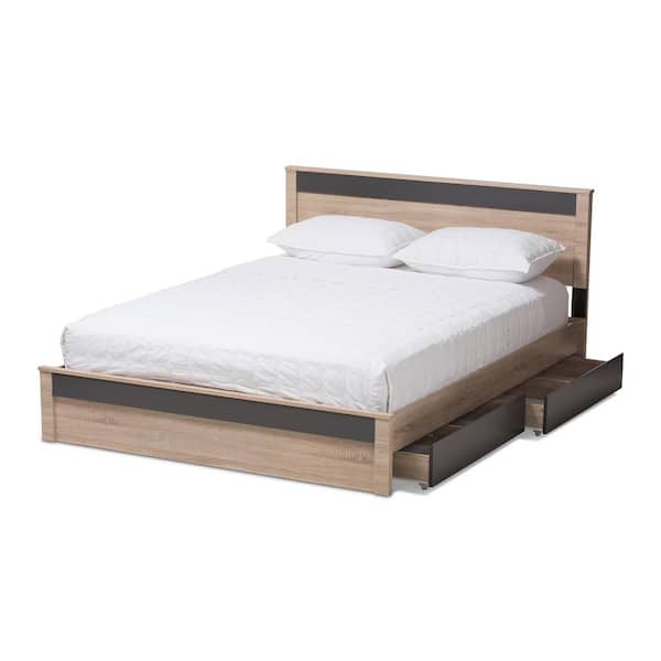 Baxton Studio Jamie Light Brown Wood Queen Storage Bed 7709 8041 Hd Baxton Studio Jamie Light Brown Wood, Beds With Storage Queen