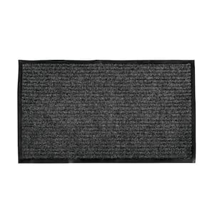 ULTRALUX Indoor Entrance Mat | 24” x 35” | Polypropylene Fibers and  Anti-Slip Vinyl Backed Entry Rug Doormat | Gray | Home or Office Use |  Multiple