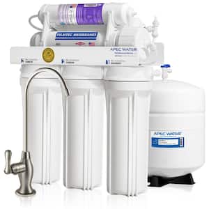 APEC Water Systems ROES-50 Essence Series Top Tier 5-Stage WQA Certified  Ultra Safe Reverse Osmosis Drinking Water Filter System