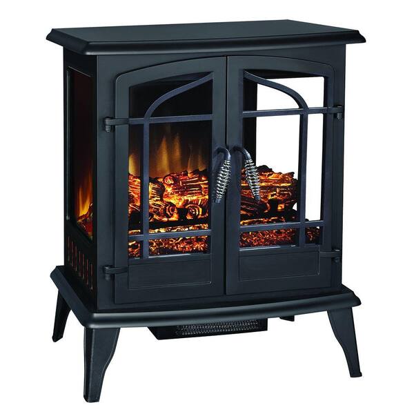 Hampton Bay Legacy 400 sq. ft. Panoramic Electric Stove in Black (Thermostatic)-DISCONTINUED