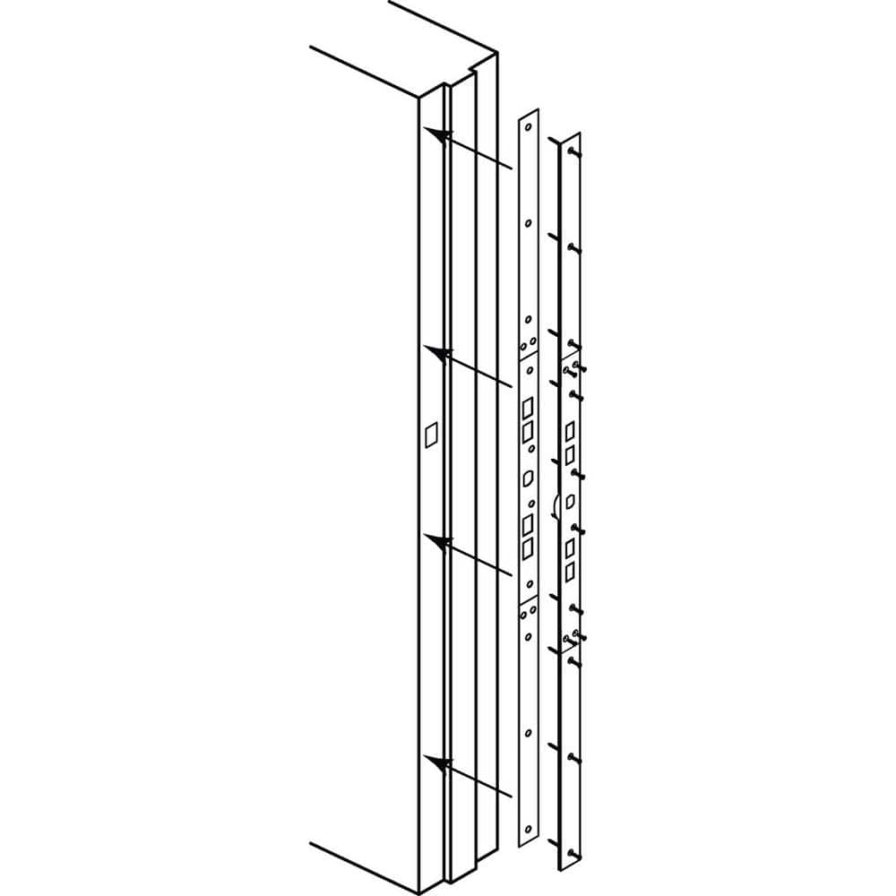 White Steel 59-1/2 Inch Door Jamb Repair Kit