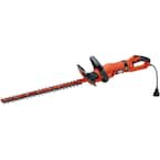 24 in. 3.3 Amp Corded Dual Action Electric Hedge Hog Trimmer with Rotating Handle
