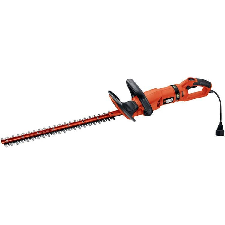 BLACK+DECKER 24 in. 3.3 Amp Corded Dual Action Electric Hedge Hog Trimmer with Rotating Handle