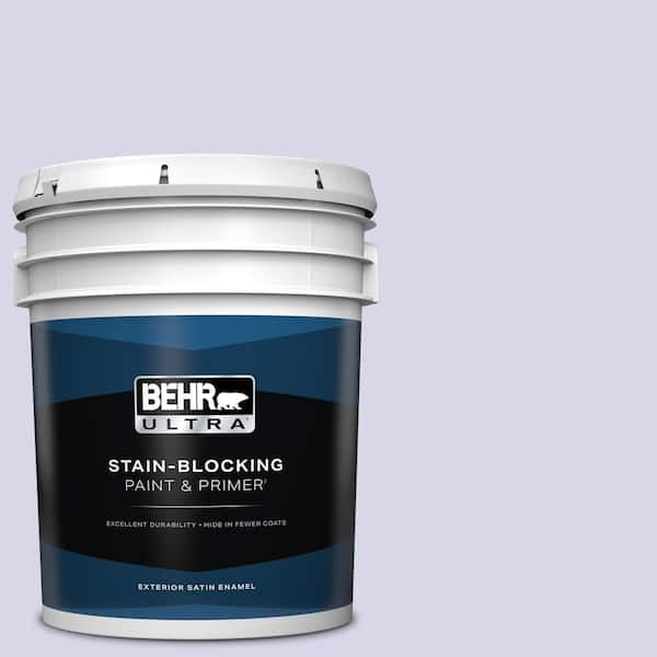 BEHR ULTRA 5 gal. #630A-2 February Frost Satin Enamel Exterior Paint & Primer