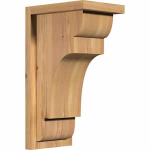 7-1/2 in. x 10 in. x 18 in. New Brighton Smooth Western Red Cedar Corbel with Backplate