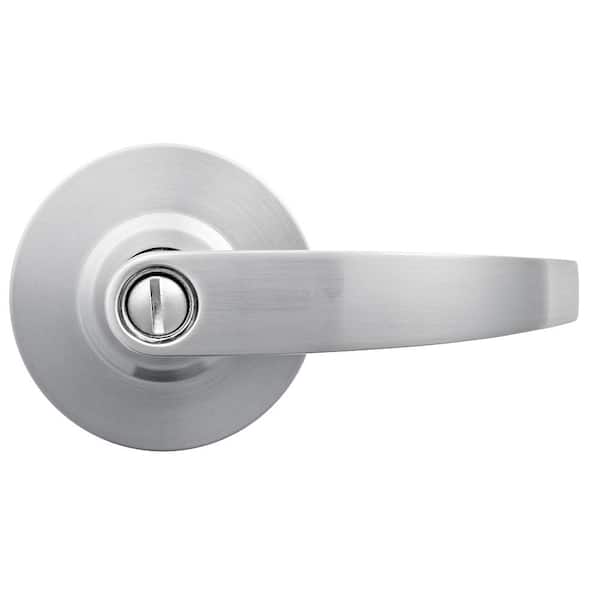 Commercial 2-3/4 in. Satin Chrome Heavy Duty Privacy Bed/Bath Door Lever Commercial 2-3/4 in. Satin Chrome Heavy Duty Privacy Bed/Bath Door Lever