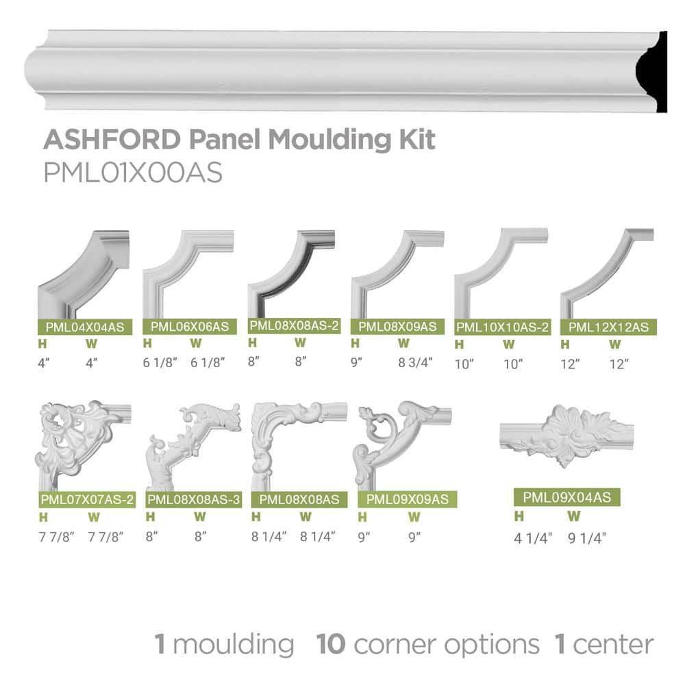 6 1/8" White Polyurethane Ashford Panel Moulding Corner