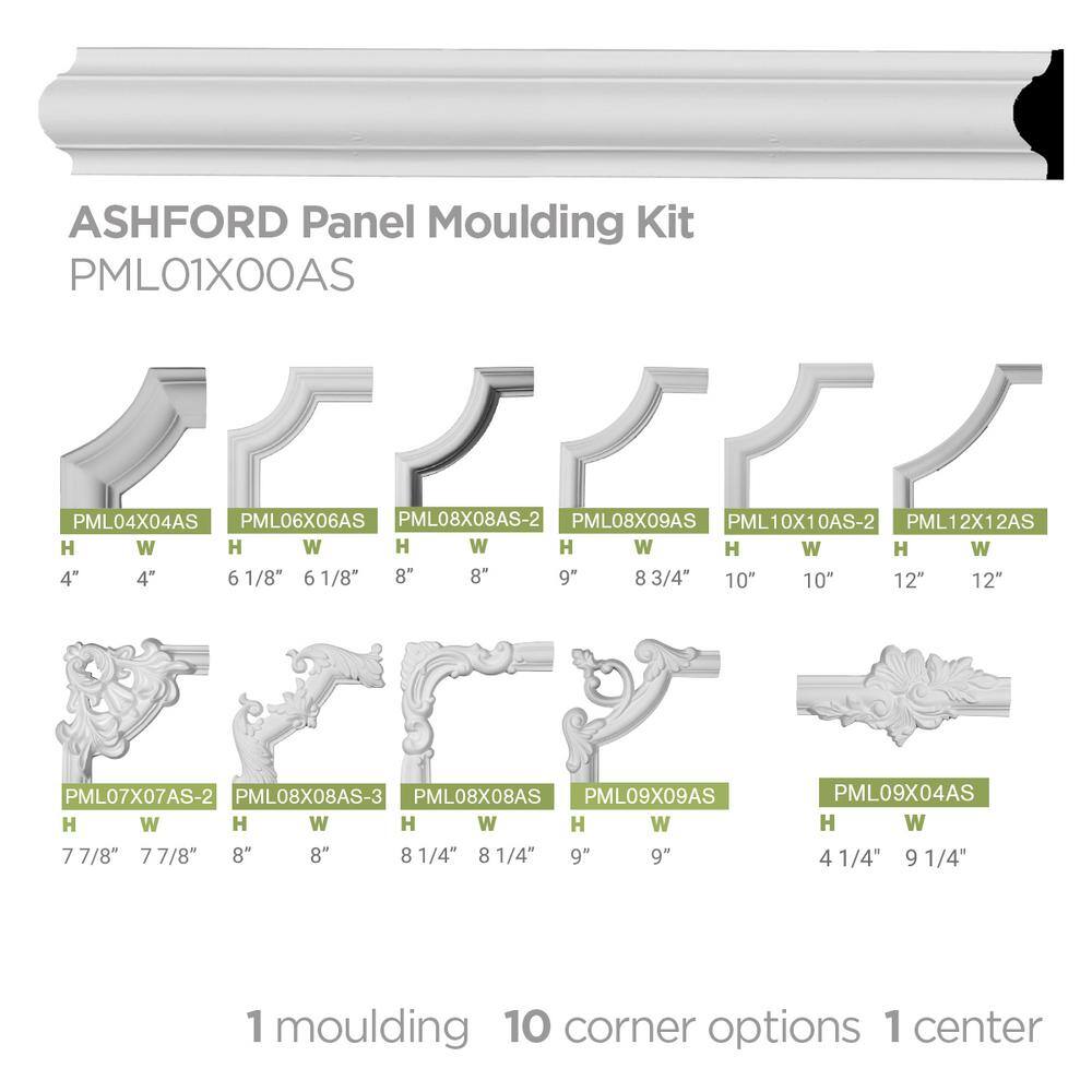 Ashford White Urethane Decorative Crown Moulding Corner