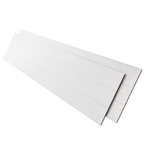 7 ft. x 5/12 ft. x 0.5 in. White Tongue and Groove Wall Panel MDF Decorative Acoustic Wall Panel (6-Pieces/17.5 sq.ft.)