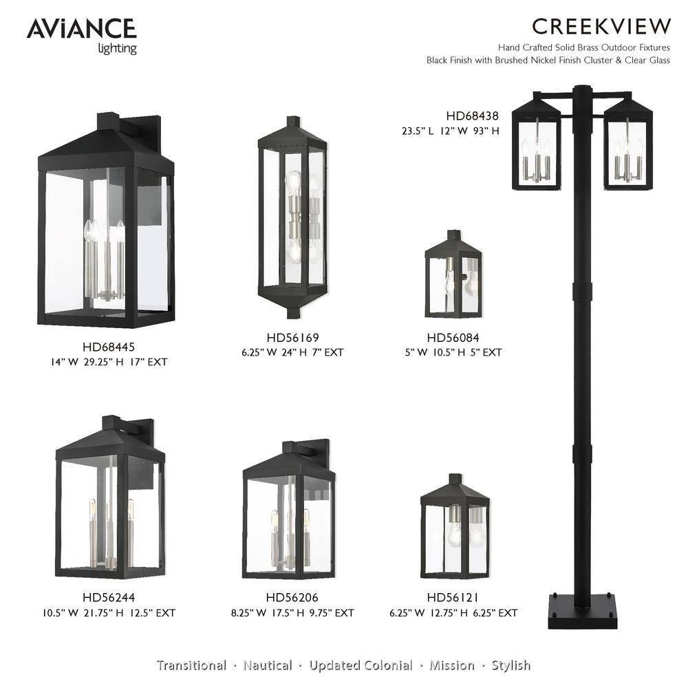 Nyack Modern Black Nickel 3-Light Indoor/Outdoor LED Pendant