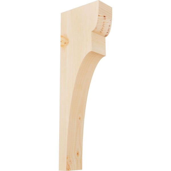 Ekena Millwork 3-1/2 in. x 8 in. x 24 in. Douglas Fir Yorktown Smooth Corbel