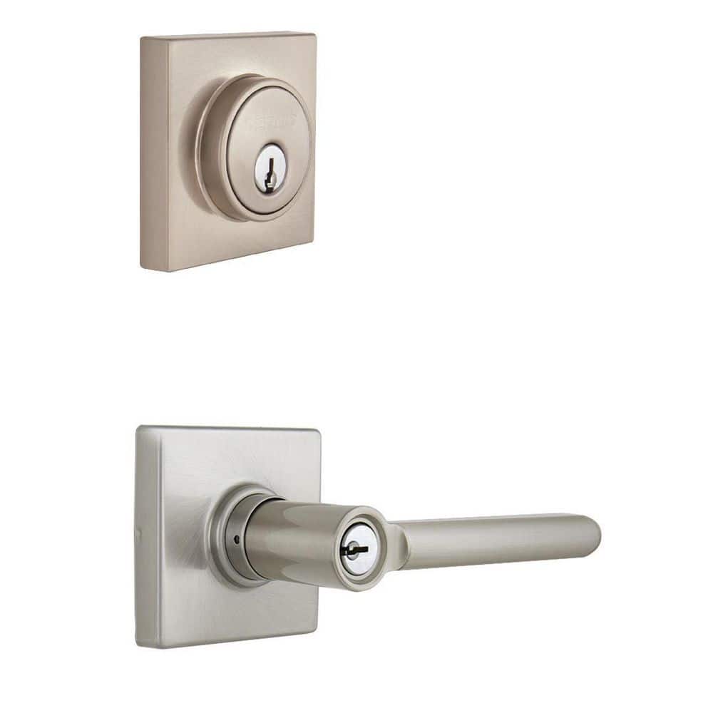Tonebridge Satin Nickel Single Cylinder Combo Pack with Square Rose