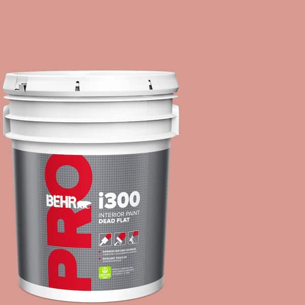 BEHR PRO 5 gal. #T13-15 Shanghai Peach Dead Flat Interior Paint