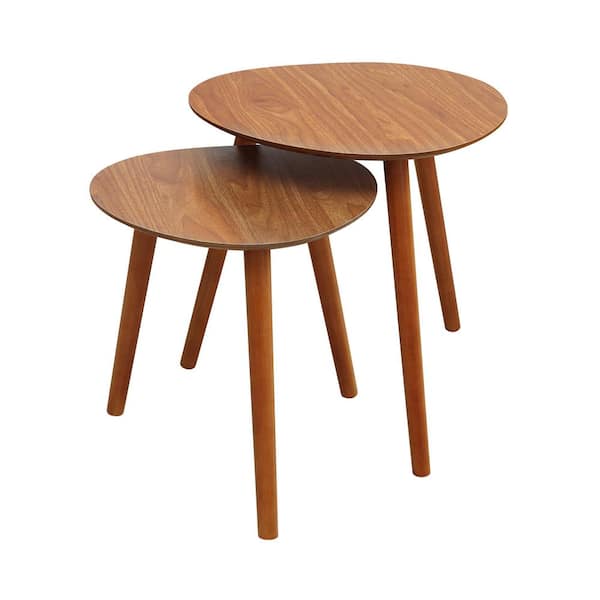 Convenience Concepts Oslo Cherry Java Nesting End Tables
