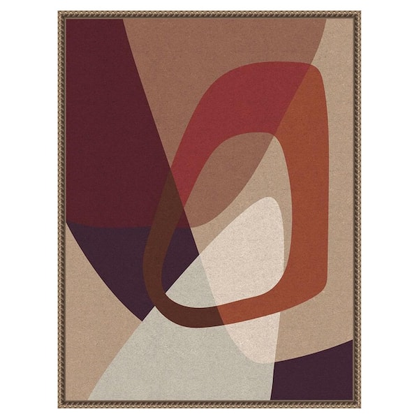 Amanti Art Pictura 1 by Design Fabrikken 1 Piece Floater Frame Canvas Giclee Abstract Art Print 30 in. x 23 in.