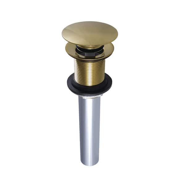 Kingston Brass Trimscape 22-Gauge Push Pop-Up Drain without Overflow Hole, Polished Brass
