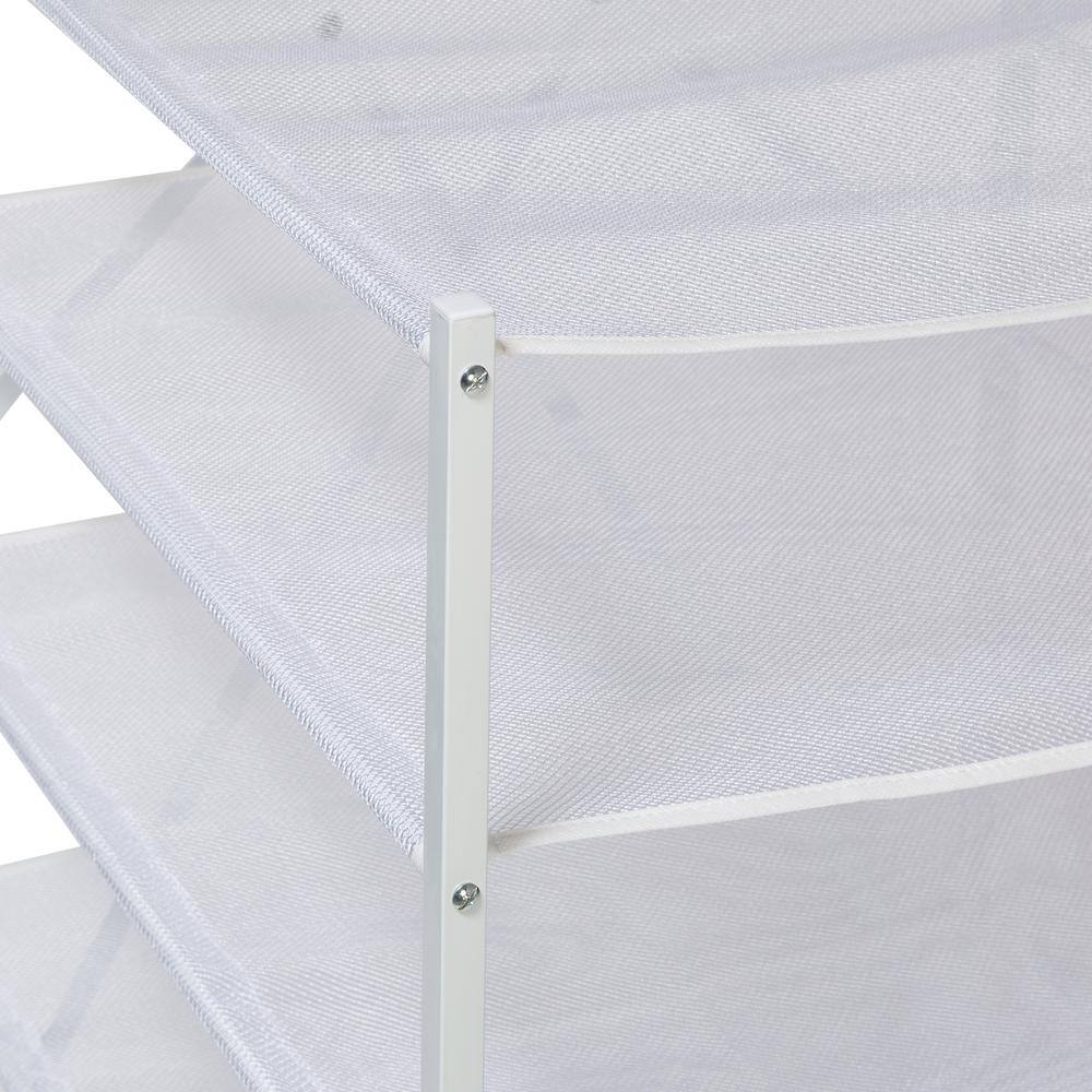 White 5-Tier Steel Rolling Laundry Drying Rack