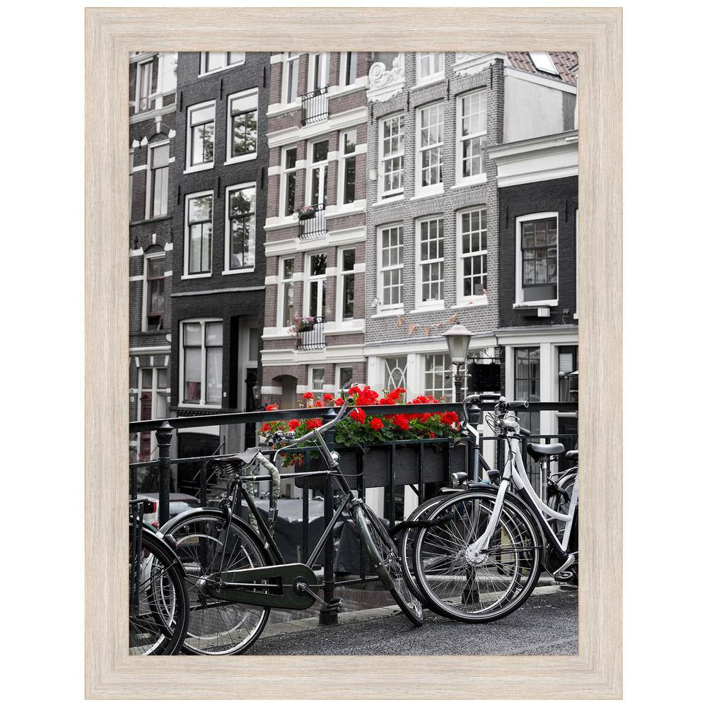 Amanti Art Hardwood Whitewash Narrow Wood Picture Frame 18x24
