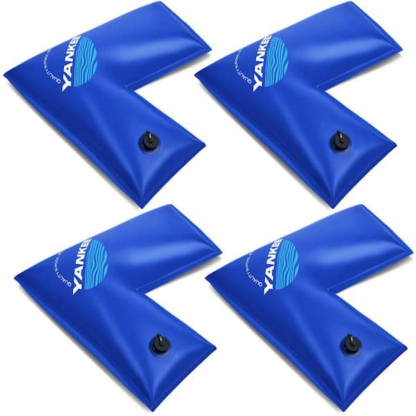 YANKEE POOL PILLOW Yankee Pool Weights-Corner Water Tubes 0. 4mm PVC 23.6"x11. 8", Secure Rectangular In-Ground Pool Covers, Cold-Resistant