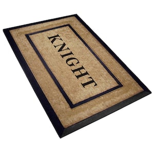 DirtBuster Single Picture Frame Black 22 in. x 36 in. Personalized Door Mat