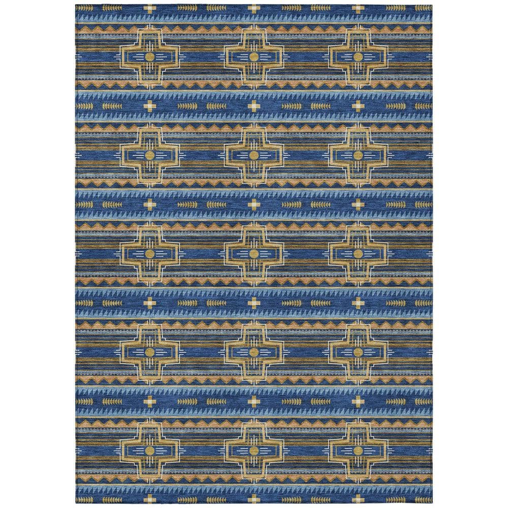 Chantille Machine Washable Indoor/Outdoor Abstract ACN2688 Navy 10 ft. x 14 ft. Area Rug price history on PriceWatchPro