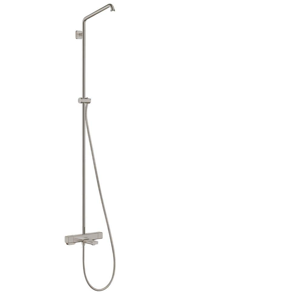 Hansgrohe Croma E 0-Spray Patterns 12 in. Wall Mount Dual Shower Heads ...