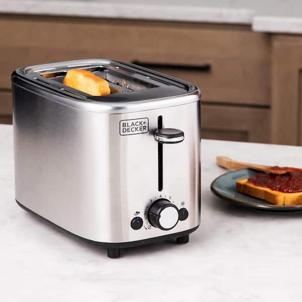 Black+decker 2-Slice Toaster, Stainless Steel, Silver