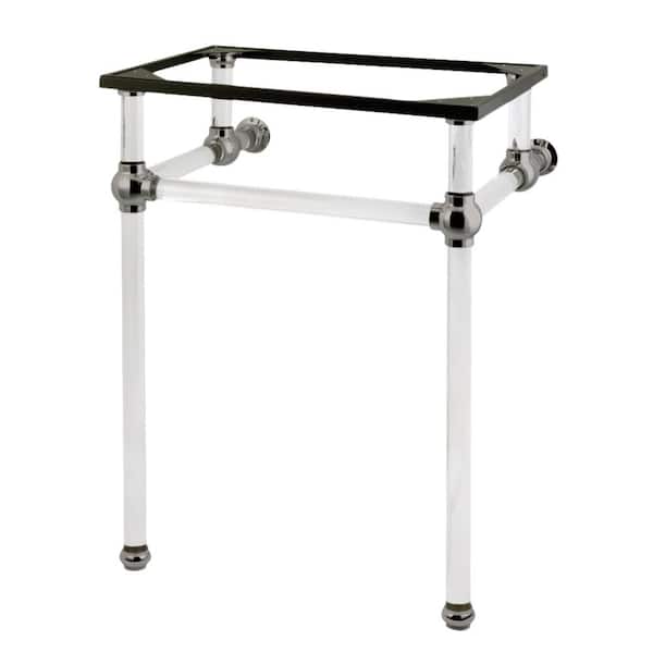 Kingston Brass Templeton Acrylic Console Sink Leg in Brushed Nickel