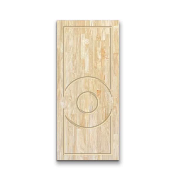 36 in. x 80 in. Natural Pine Wood Unfinished Interior Door Slab