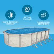Independence 18 ft. x 33 ft. Oval 52 in. D Above Ground Hard Sided Pool Package